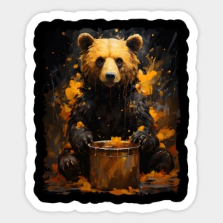 Young Bear Playing Sticker